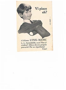 # advertising pubblicita' PISTOLA LYNX MATIC - 1968 VEDI ALTRE DISPONIBILI  - Foto 1 di 2
