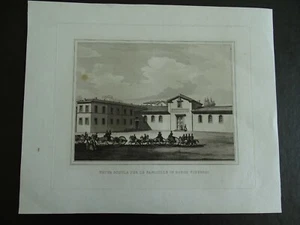 ROMA-INCISIONE ACQUAFORTE-NUOVA SCUOLA PER LE FANCIULLE IN BORGO VITTORIO-1870 - Bild 1 von 2