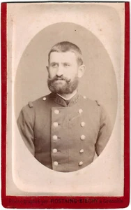 Cdv.Militaire.Soldat.140 ème.Photo Rostaing-Biéchy à Grenoble.Tirage Argentique. - Imagen 1 de 2