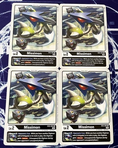 x4 Missimon EX3-002 U Playset Digimon TCG Draconic Roar - Picture 1 of 1