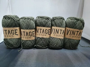 5 x V39 Vintage Cotton 100g Crochet &Knitting Yarn/wool - Picture 1 of 1