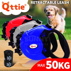 Qttie 8M Long Dog Lead Leash Strong Retractable Extendable Lockable Heavy Duty - Picture 1 of 13