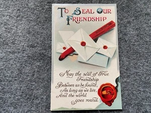 To Seal Our Friendship Vintage Postcard - Picture 1 of 2