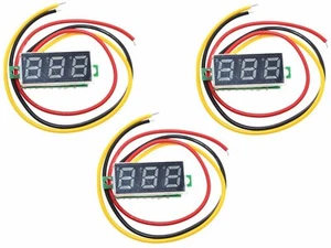 3 x Digital Mini Voltmeter (red LED) max. 100VDC - Bild 1 von 3
