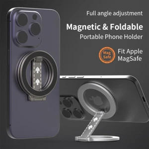 360° Rotating Magnetic Car Phone Mount MagSafe Phone Grip Ring Holder Stand - Picture 1 of 18