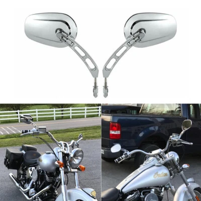 Espejos retrovisores cromados para motocicleta Harley Davidson Touring Road Glide Electra Glide Foto 1 de 4