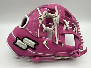 SSK Special Order 11.5" Infield Baseball Glove Pink White RHT Limited Edition - Picture 1 of 4