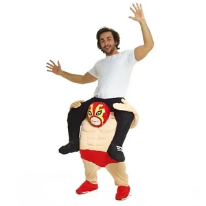 Adult Wrestler Piggyback Costume Men`s Ride On Wrestling Piggy Back Halloween - Picture 1 of 4
