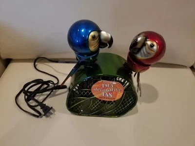 Parrot Figurine Standalone Decorative Fan - Image 1 of 2