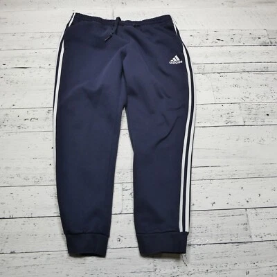 Pantalones deportivos Adidas Essentials polar talla 2XL azul bordado logotipo fútbol calentamiento Foto 1 de 4