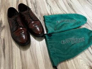 Vintage Florsheim Imperial 93602 brauner Herrenschuh 11D mit Abdeckungen - Bild 1 von 8