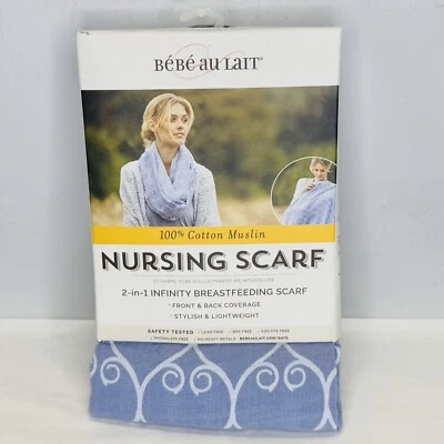 Cachecol de enfermagem Bebe Au Lait 100% algodão musselina 2 em 1 amamentação infinita NOVO - Imagem 1 de 4