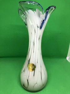 Beautiful Milk Glass Vase Hand Painted Germany - Picture 1 of 6