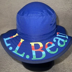 LL Bean Sun Shade Bucket Hat Boys Kids L Neck Flap Fishing Boating Beach Travel - Picture 1 of 9