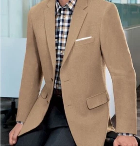 Jos A Bank Tan Uomo Cappotto Sportivo Blazer Giacche Taglia 42R (BR) - Foto 1 di 7