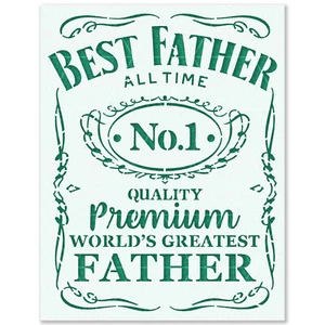 Vatertag Schablone - Papa, Liebe, Geschenk, Urlaub, Vater, Feier, Familie Kunst - Bild 1 von 4