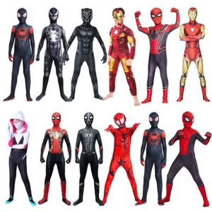 Kinder Jungen Mädchen Fasching Karneval Cosplay Kostüm Spider-Man Superheldenゝ - Bild 1 von 40