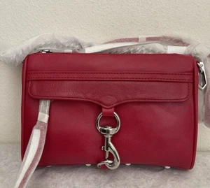 NWT Rebecca Minkoff  Mini M.A.C Crossbody Bag $195 Scarlet Red  Original Pack - Picture 1 of 7