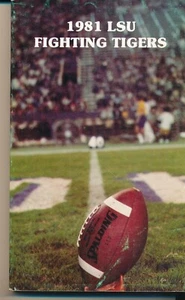 LSU Fighting Tigers 1981 guía de medios de fútbol (buen/buen estado)  - Imagen 1 de 2