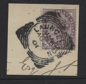 1881 1d LILAC 16 DOT SUPERB USED 'LAUNCESTON' CORNWALL SQUARED-CIRCLE. SG 172 - Picture 1 of 1