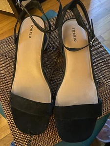 Torrid 13ww Black Block Suede Heel - Picture 1 of 5