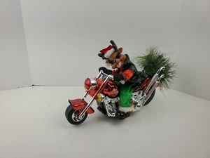 Grandma Got Run Over By a Reindeer Leather Jacket Animated Motorcycle Chopper - Picture 1 of 4