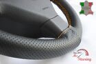 FITS LAND ROVER DISCOVERY 300TDI 95- BLACK PERF LEATHER STEERING WHEEL COVER  OR