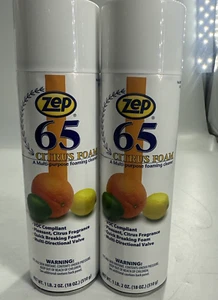 TWO PACK Zep 65 Foaming Citrus Multi-Purpose Foaming Cleaner 18 oz / 510 g - Picture 1 of 2