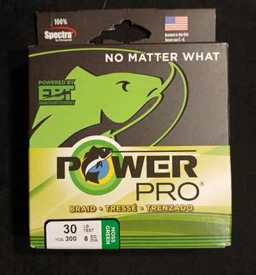 NEW Power Pro Braid Fishing Line Moss Green 30lb Test | 300 Yards - Image 1 of 2