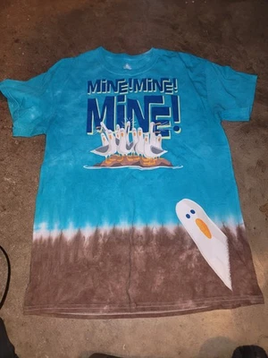 Camisa Disney’s Finding Nemo Mine Mine tamanho médio engraçada novidade azul tye die y2k - Imagem 1 de 4