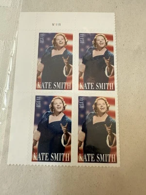 US Kate Smith Singer 44c Stamp Plate Block of 4 Sealed In Original Package 2010 - Image 1 of 4