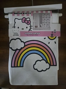 Hello Kitty Shower Curtain Bathroom Decor NEW Cotton 72x72 - Picture 1 of 1