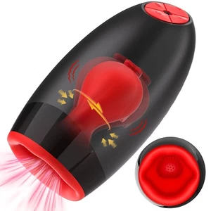Masajeador de pene giratorio masturbación vibración de succión masculina stroker lubricantes - Imagen 1 de 12