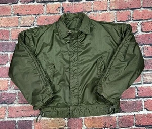 Vintage US NAVY Extreme Cold Weather Impermeable Deck Jacket Type A-1 Mens Large - Picture 1 of 14
