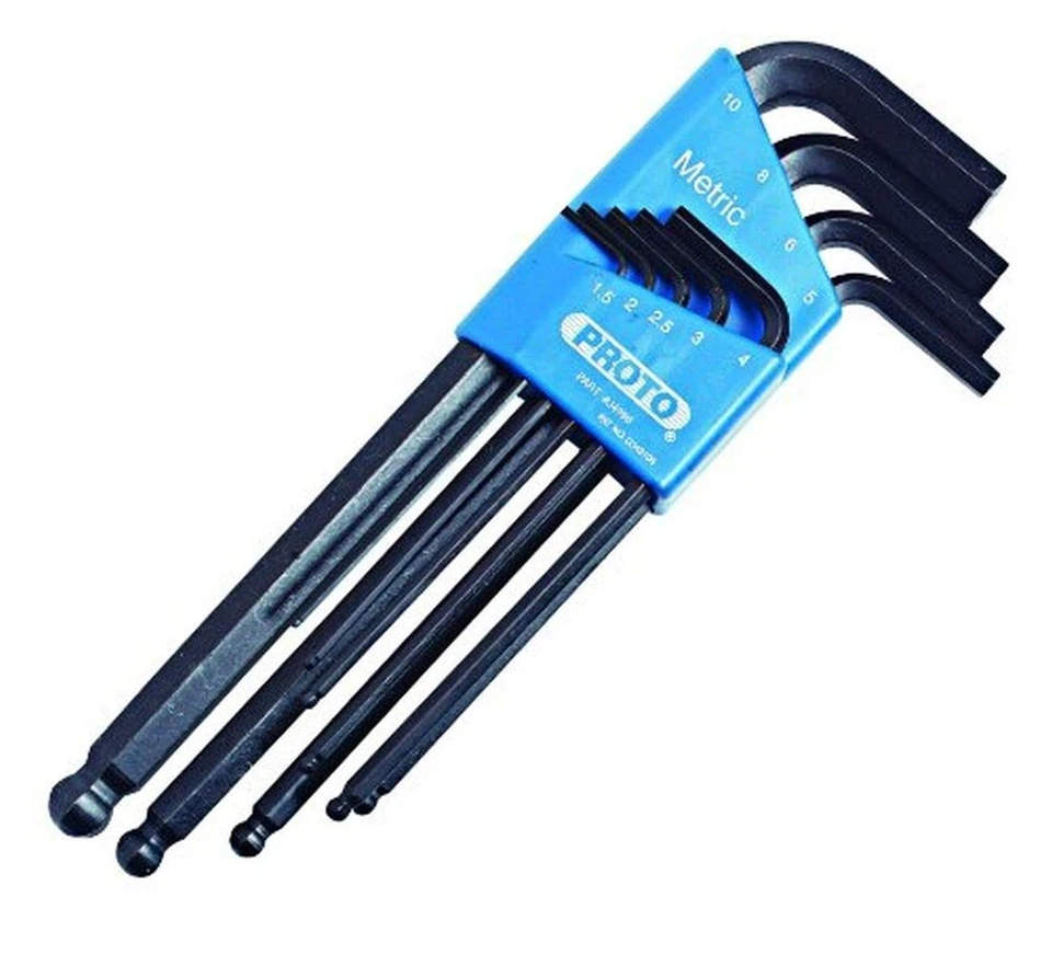 Stanley J4996 Round Head Hex Key Set-Metric, 9PC Black, 1.5 mm; 2 mm; 2.5 mm;... - Image 1 of 1