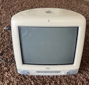 Apple iMac Model M5521 Indigo blue 128mb keyboard mouse Mac OS 9.1 ~ Turns On - Picture 1 of 5