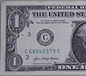2021 1 $ US BANKNOTE (C 68542379 C) 97,3% RATING VERY COOL (BROKEN LADDER) - Bild 1 von 2