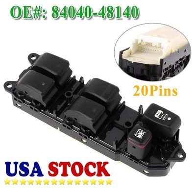 Interruptor de ventana Power Master lado del conductor izquierdo para 03-08 Lexus RX330 RX350 RX400H Foto 1 de 4