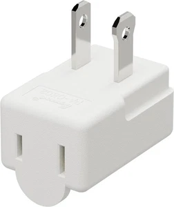 Polarisierter 2-poliger L-Typ Adapter, vertikaler rechtwinkliger Winkel nach unten, weiß  - Bild 1 von 9