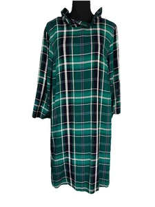 Vestido Crown & Ivy a Cuadros Lazo Espalda Volantes Talla Grande Verde Azul Festivo NUEVO - Imagen 1 de 15