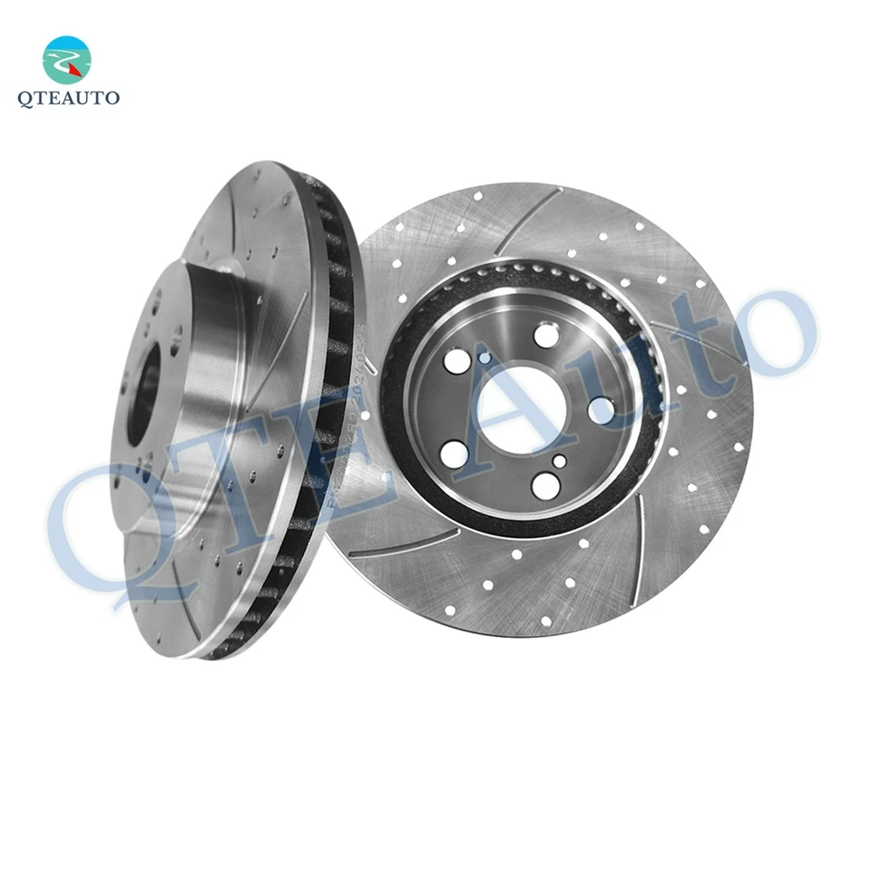 Rotores de disco de freno delanteros ranurados perforados de 255 mm para Lexus CT200H 2011-2017 Foto 1 de 4