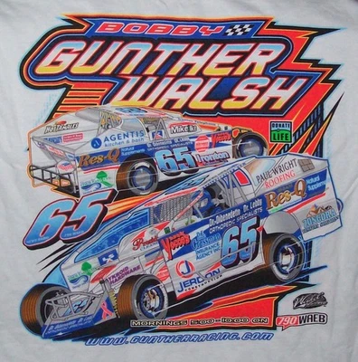 Camisa mediana Bobby Gunther Walsh DIRT modificada #65 - Grandview Speedway Foto 1 de 4
