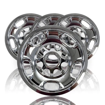 4 17" 8 Lug CHROME Wheel Skins Covers hubcaps for Chevy Silverado 2500 3500 HD - Image 1 of 4