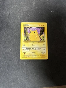 Pikachu 58/102 Unlimited Common Base Set Pokémon Karte D9 - Bild 1 von 2