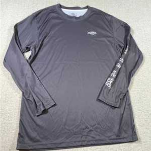 AFTCO Jugend XL grau Langarm Pullover Angeln Performance Grafik Shirt UPF - Bild 1 von 8