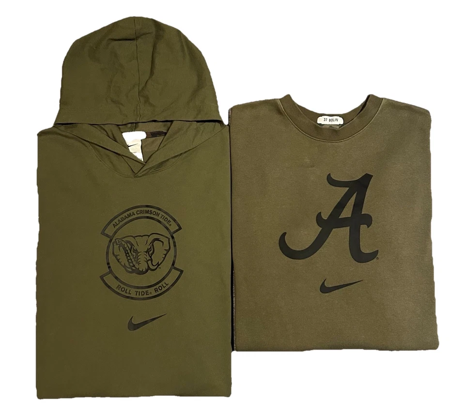 Lote 2 Nike ALABAMA CRIMSON TIDE Salute 2 Service Player com capuz e moletom emitidos - Imagem 1 de 4