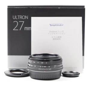 Voigtlander Ultron 27 mm F2 nero per attacco Fujifilm X [ottimo come nuovo] #4466J - Foto 1 di 12