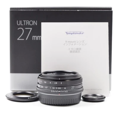 Voigtlander Ultron 27mm F2 Black for Fujifilm X mount [Top Mint] #4466J - Image 1 of 4