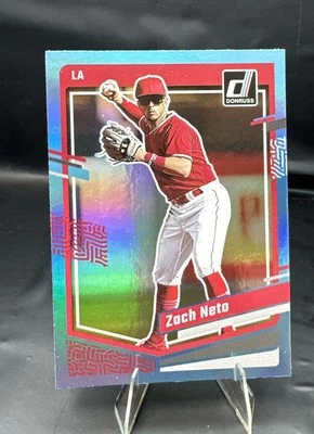 Zach Neto 2023 Donruss 103 Los Angeles HOLO CAROLINA BLUE - Image 1 of 3