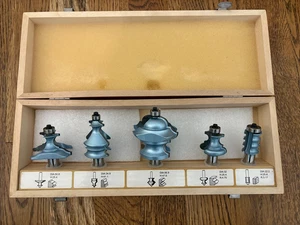 Tideway Carbide IND 5 piece moding routerbit set 1/2" shank router bit - Picture 1 of 1